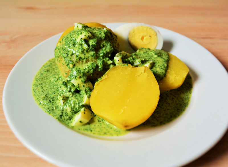 Pellkartoffeln mit Grüner Soße – Die Gemüsekiste
