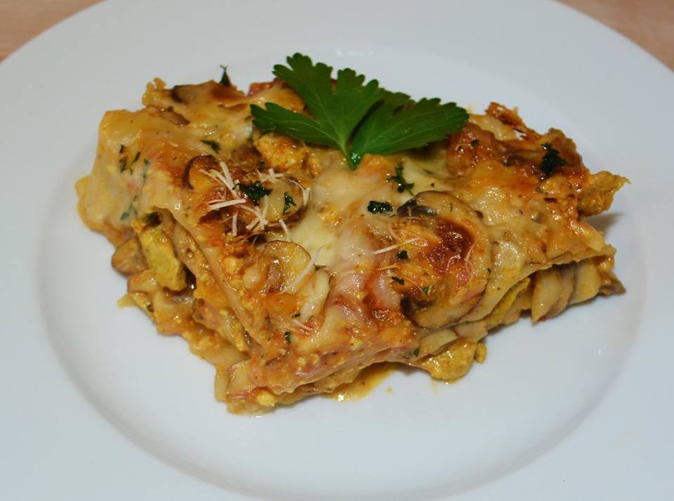 Tofu-Lasagne mit Champignons – Die Gemüsekiste