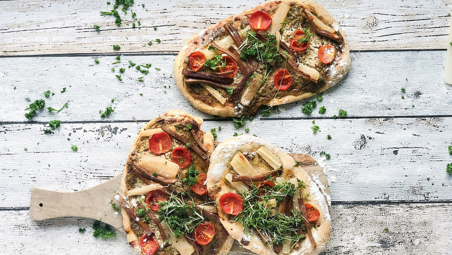 Rezeptbild für Herzhafte Schwarzwurzel-Pizza