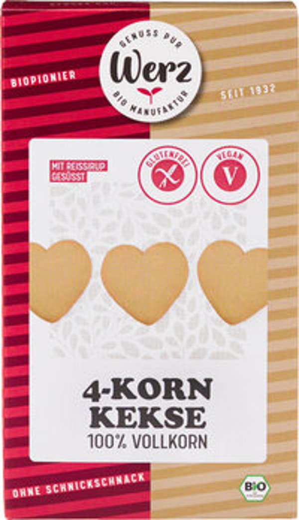 Produktfoto zu 4 Korn Natur Kekse, glutenfrei