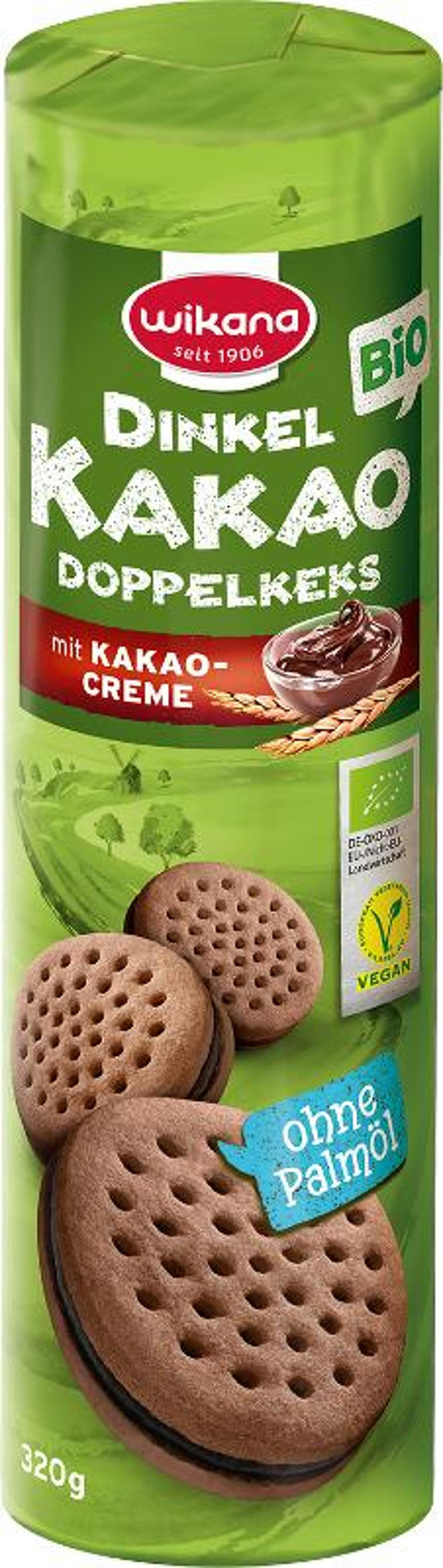 Produktfoto zu Dinkel Kakao Doppelkeks mit Kakaocreme
