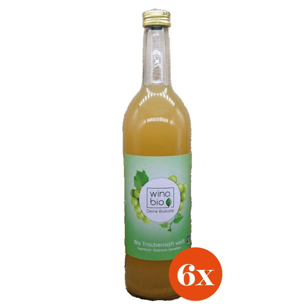 Produktfoto zu Traubensaft weiß, 6 Flaschen