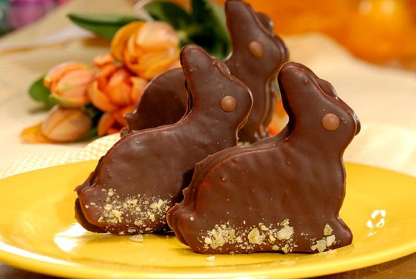 Produktfoto zu Osterhase Zartbitter, 4 Stück