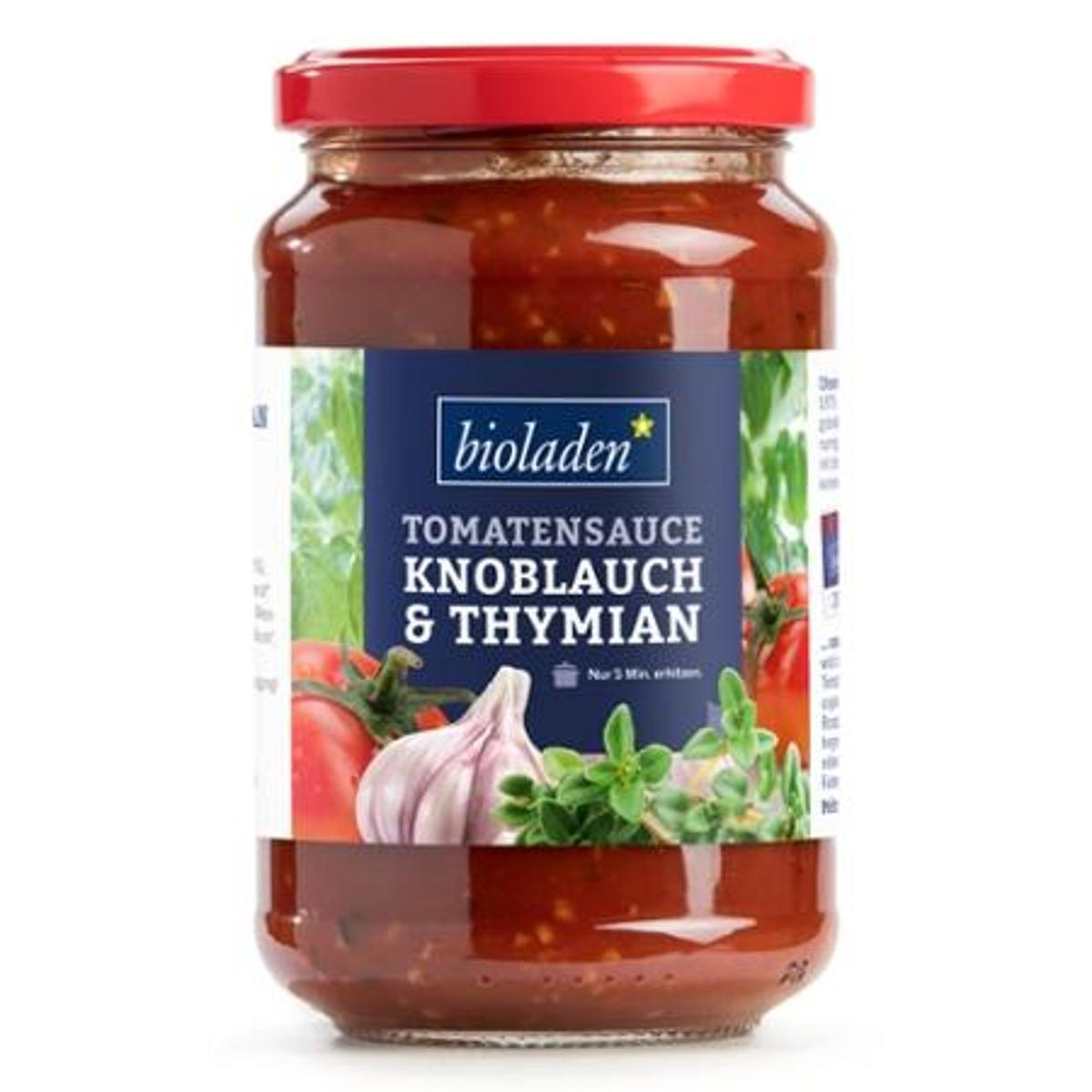 b* Tomatensauce Knoblauch Thymian
