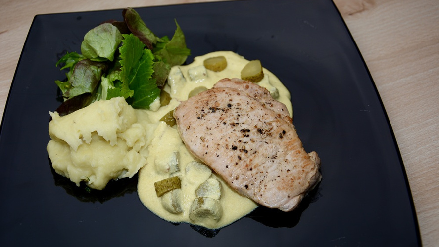 Rezeptbild für Minutensteaks in Senf-Sauce