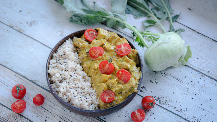 Rezeptbild für Kohlrabi-Curry