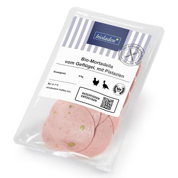 Produktfoto zu b* Mortadella vom Geflügel mit Pistazien