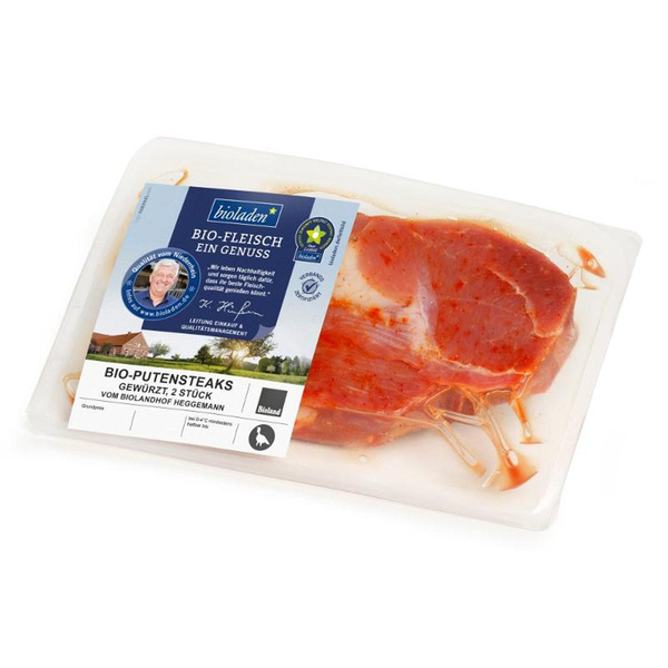 Produktfoto zu Putensteaks, gewürzt, 2 Stück