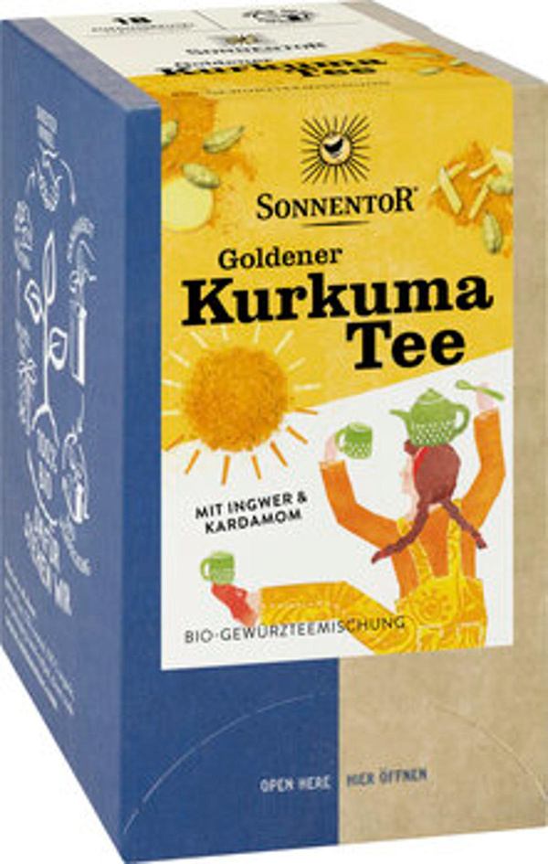 Produktfoto zu Goldener Kurkuma Tee im Teebeutel