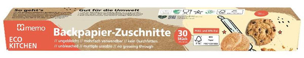 Produktfoto zu Backpapier-Zuschnitte, 30 Bögen