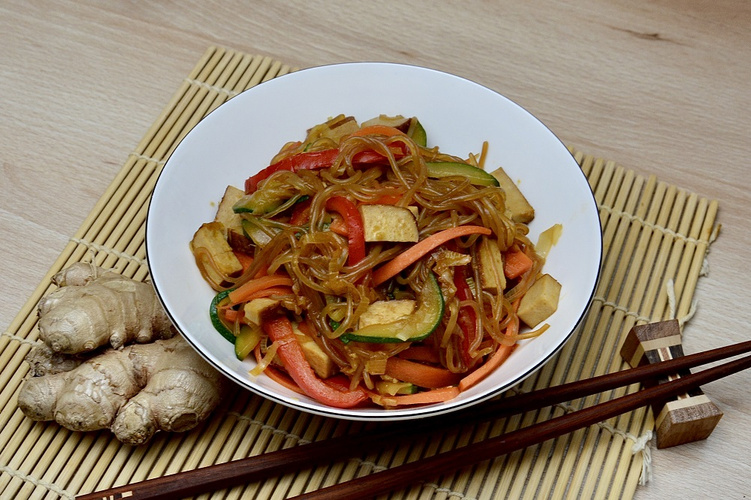 Rezeptbild für Shirataki-Gemüse-Pfanne