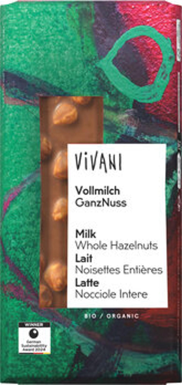 Produktfoto zu Vollmilch + ganze Nüsse