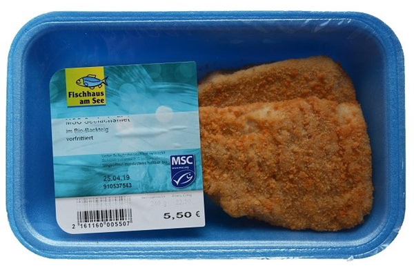 Produktfoto zu Seelachsfilet im Backteig