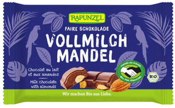 Produktfoto zu Vollmilch- Mandel-Schokolade