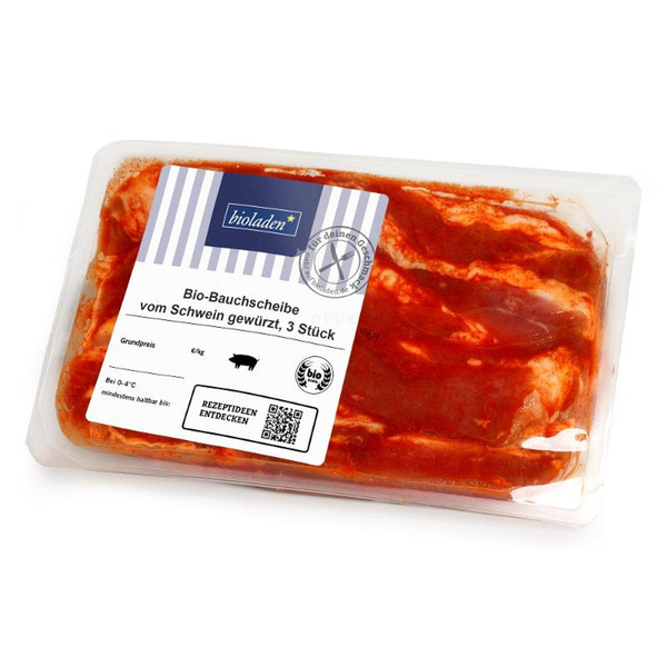 Produktfoto zu Bauchscheiben vom Schwein, gewürzt, 3 Stück