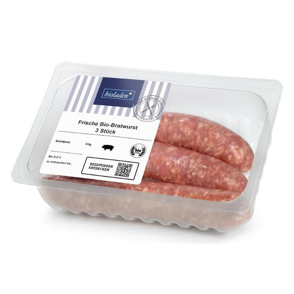 Produktfoto zu b* Frische Bratwurst vom Schwein (3 Stück)