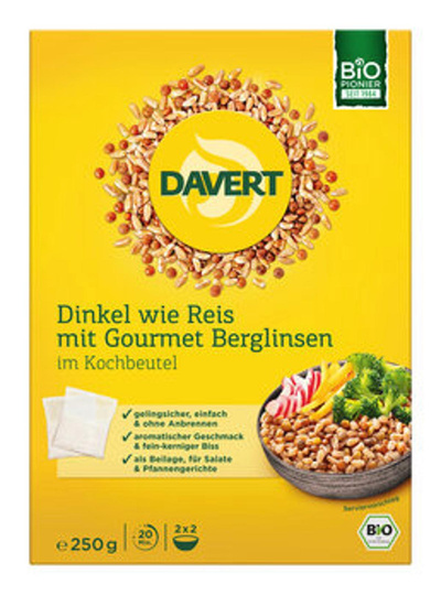 Produktfoto zu Dinkel wie Reis mit Gourmet Berglinsen
