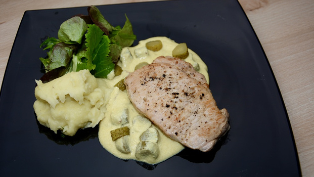 Rezeptbild für Minutensteaks in Senf-Sauce