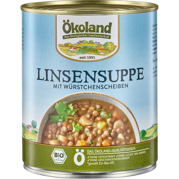 Produktfoto zu Linsensuppe mit Wurstscheiben