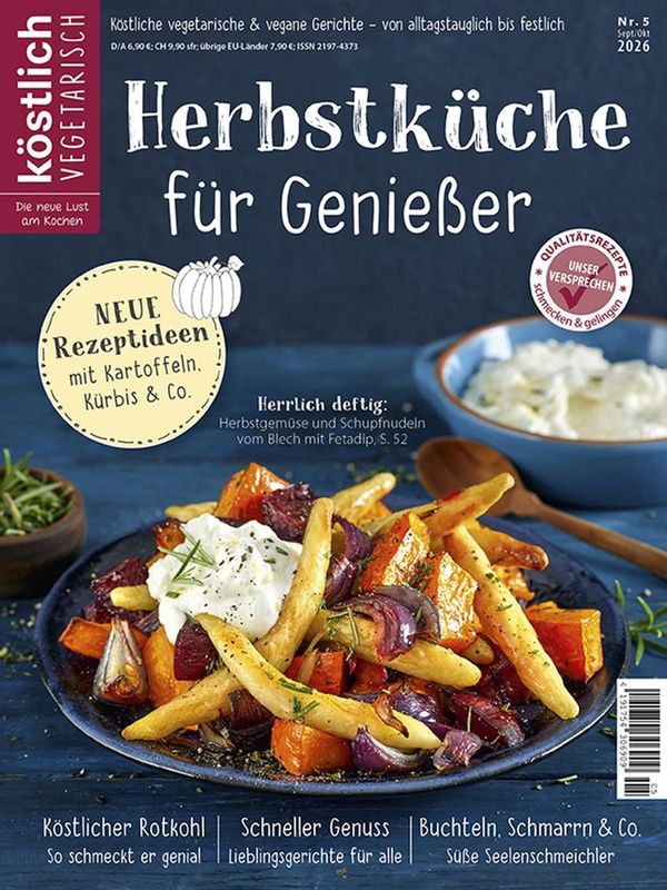 Produktfoto zu Köstlich vegetarisch September - Oktober