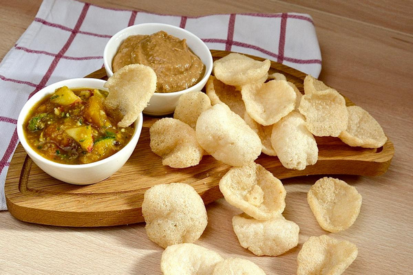 Produktfoto zu Krabbenchips mit Dip