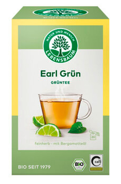 Produktfoto zu Grüntee Earl Grey im Teebeutel