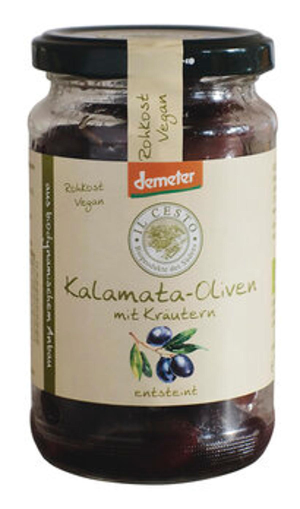 Produktfoto zu Kalamata Oliven mit Kräutern, entsteint