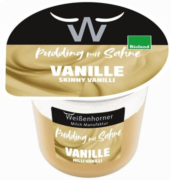 Produktfoto zu Vanille Pudding mit Sahnetopping