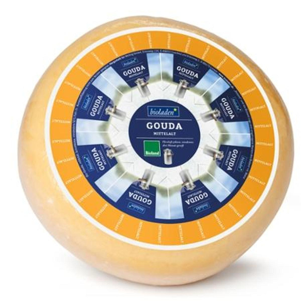 Produktfoto zu Gouda mittelalt_pikant, ganzer Laib