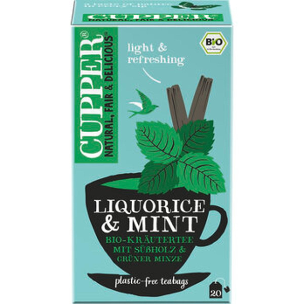 Produktfoto zu Cupper Süßholztee mit Minze im Teebeutel