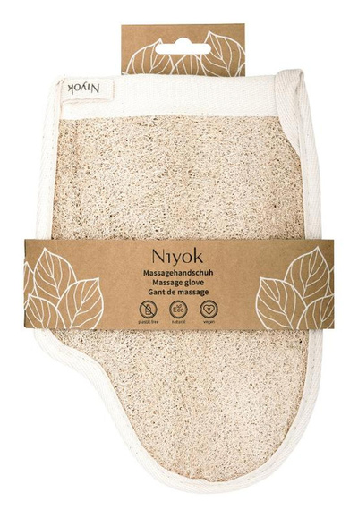 Produktfoto zu Massagehandschuh aus Luffa & Baumwolle