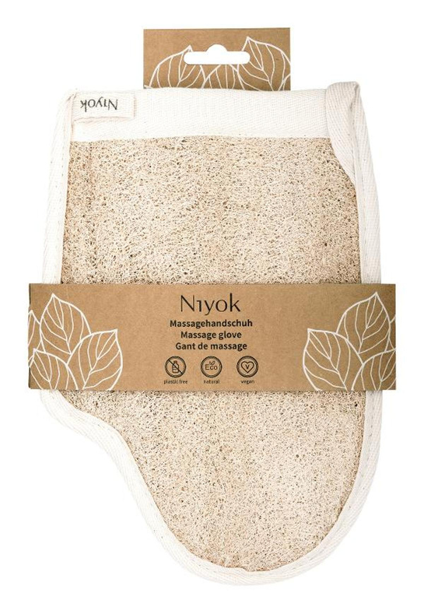 Produktfoto zu Massagehandschuh aus Luffa & Baumwolle