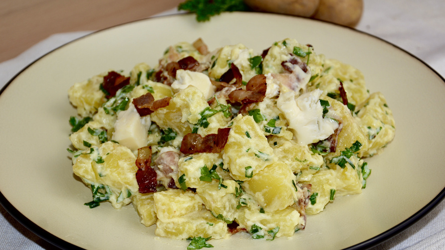 Rezeptbild für Kartoffelsalat mit Gorgonzola und Bacon