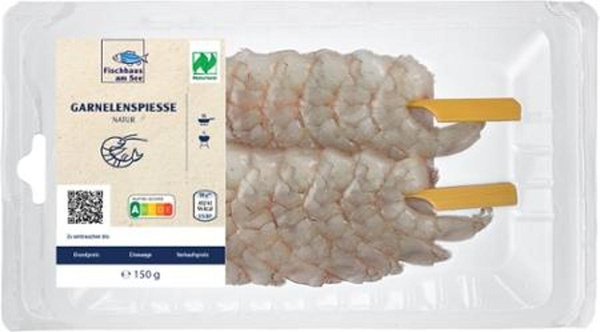 Produktfoto zu Garnelenspiess natur