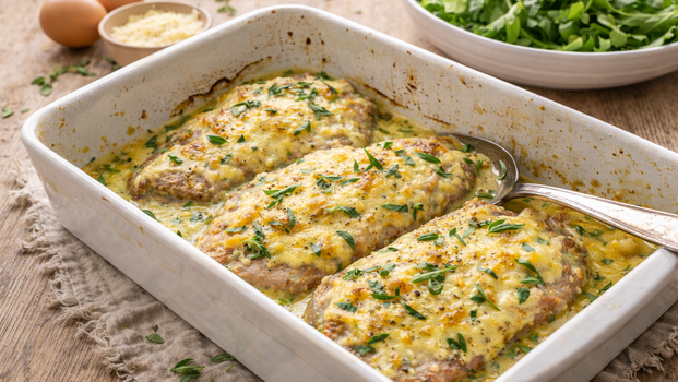 Rezeptbild für Senf-Käse-Schnitzel