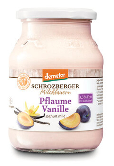 Produktfoto zu Joghurt Pflaume Vanille 3,5%