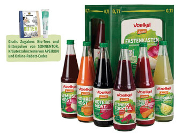 Produktfoto zu Fastenkasten, 6 x 0,7 Liter