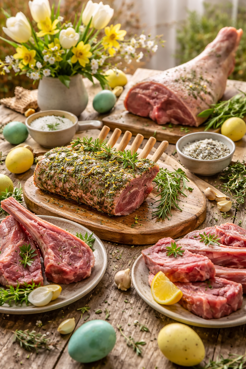 Lammfleisch für das Osterfest