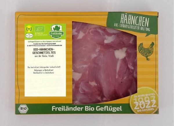 Produktfoto zu Hähnchen-Geschnetzeltes aus der Keule, ca. 350g
