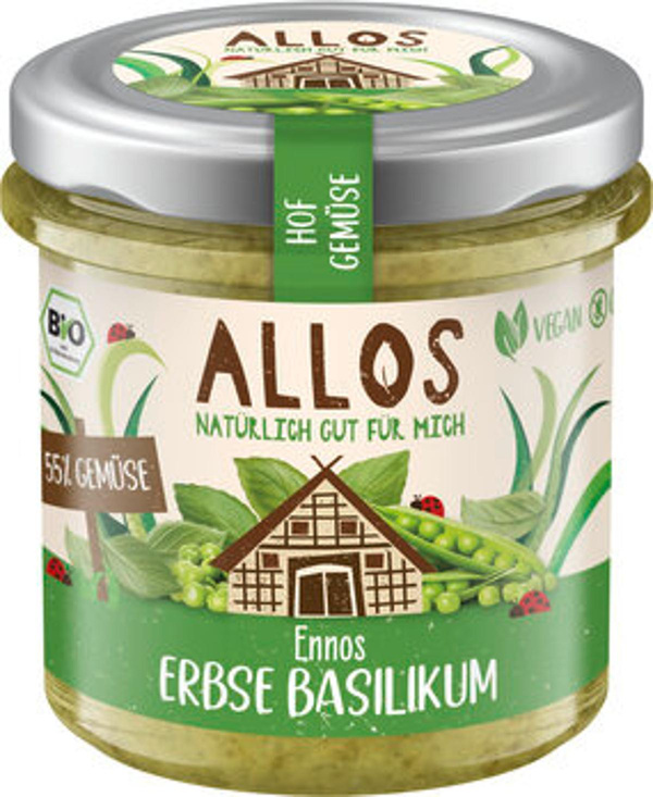 Produktfoto zu Hofgemüse Erbse Basilikum