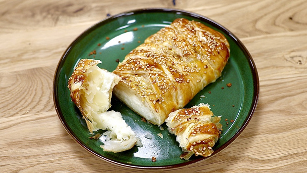 Rezeptbild für Gebackener Halloumi im Sesammantel