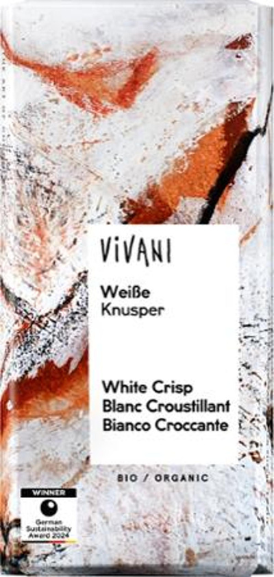 Produktfoto zu Weisse Knusper Schokolade