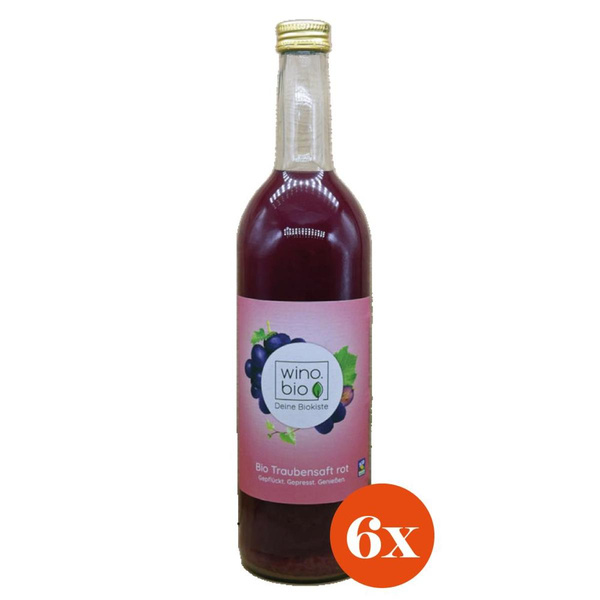 Produktfoto zu Traubensaft rot, 6 Flaschen
