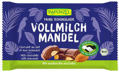 Produktfoto zu Vollmilch- Mandel-Schokolade