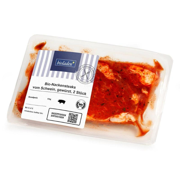 Produktfoto zu Nackensteaks vom Schwein gewürzt, 2 Stück