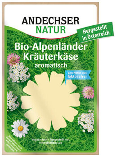 Produktfoto zu Alpenländer Kräuterkäse in Scheiben