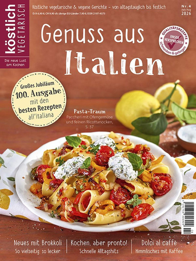 Produktfoto zu Köstlich vegetarisch Juli - August