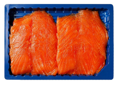 Produktfoto zu Lachs in Scheiben geräuchert - Frischebox mit Deckel