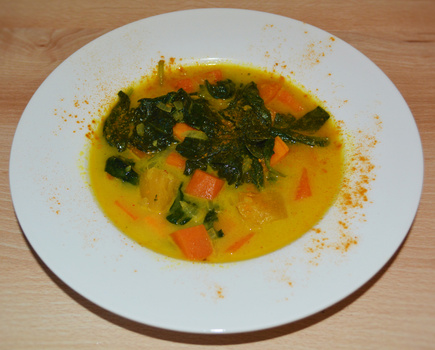 Rezeptbild für Karibische Spinat-Süßkartoffel-Suppe