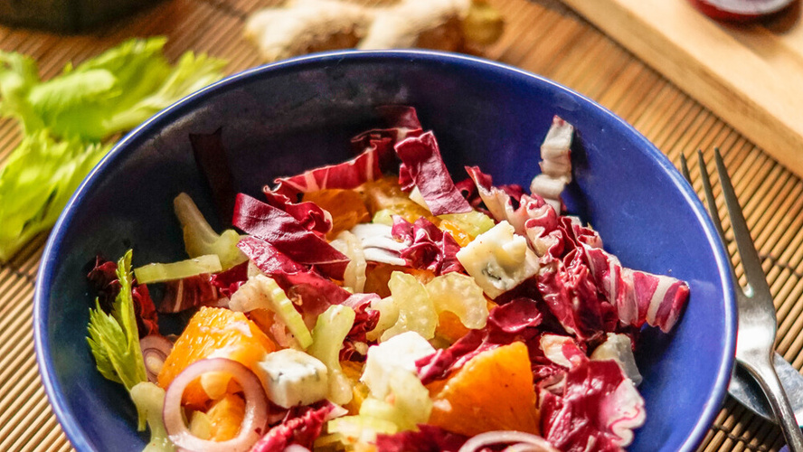 Rezeptbild für Fruchtig-exotischer Radicchiosalat
